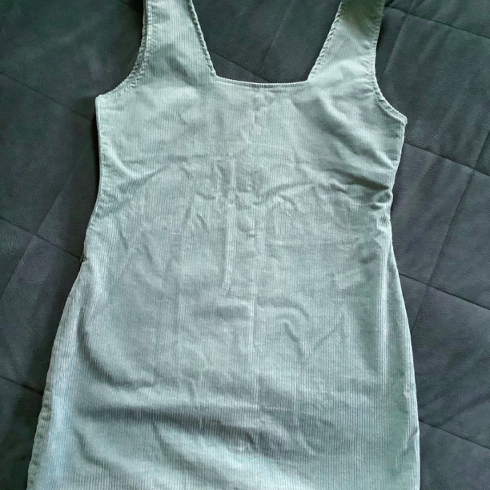 Whimsy + Row Light Blue Button-Front Mini Dress - Picture 4 of 10